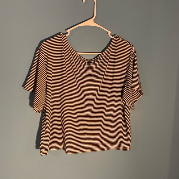 Black and White Striped Tee - Picture 3 of 3